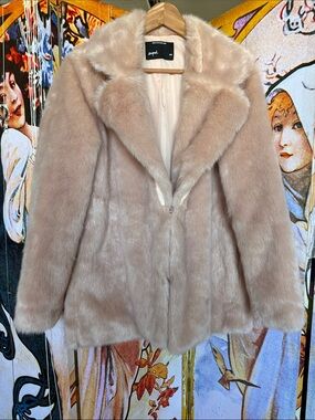 SUPRE Blush Teddy Faux Fur Jacket